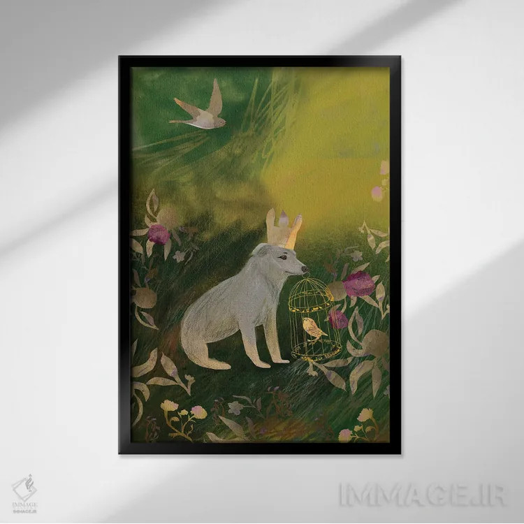 تابلو دکوراتیو شاهزاده خانم کوچک اثر کلر وست وود - نمای قابدار مشکی