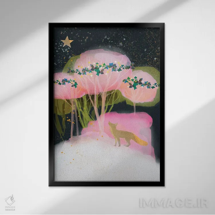 تابلو دکوراتیو بالا را نگاه کن اثر کلر وست وود - نمای قابدار مشکی