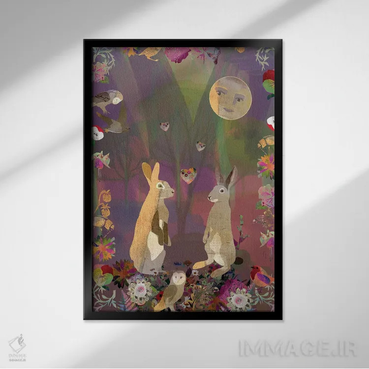 تابلو دکوراتیو عشق اثر کلر وست وود - نمای قابدار مشکی