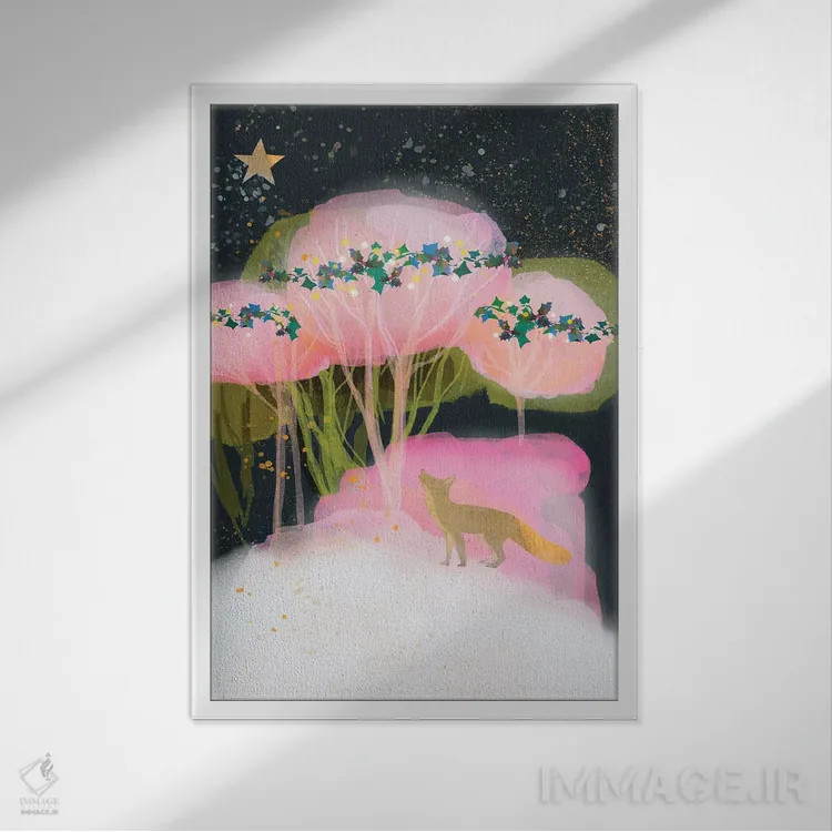 تابلو دکوراتیو بالا را نگاه کن اثر کلر وست وود - نمای قابدار سفید