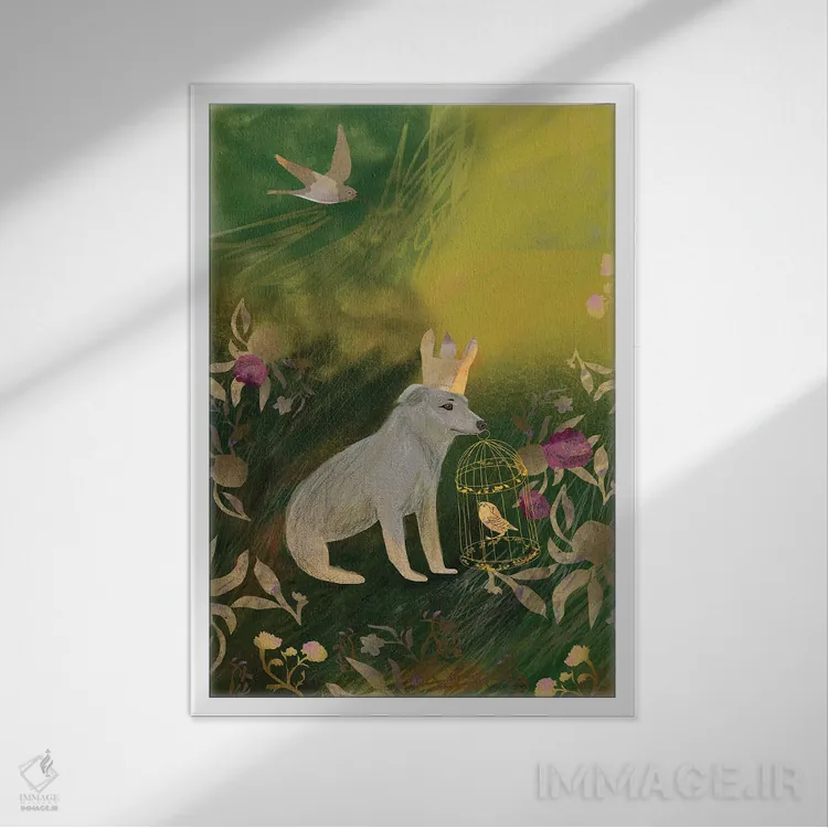 تابلو دکوراتیو شاهزاده خانم کوچک اثر کلر وست وود - نمای قابدار سفید