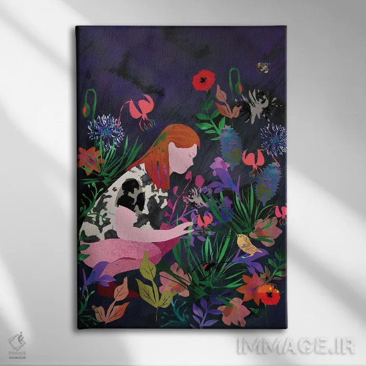 تابلو دکوراتیو باغ من اثر کلر وست وود - نمای روبهرو روی دیوار