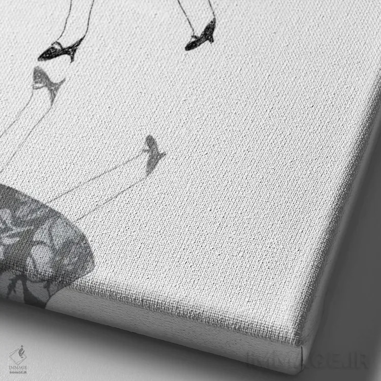 تابلو دکوراتیو لباس جدید اثر کلر وست وود - نمای نزدیک بافت بوم