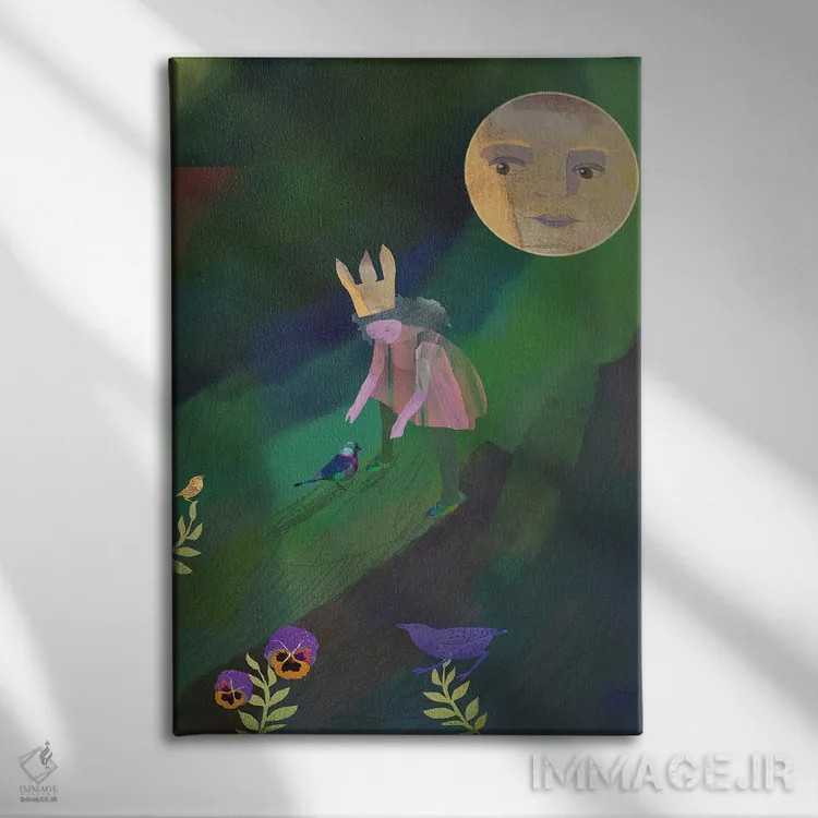 تابلو دکوراتیو بازی اثر کلر وست وود - نمای روبهرو روی دیوار