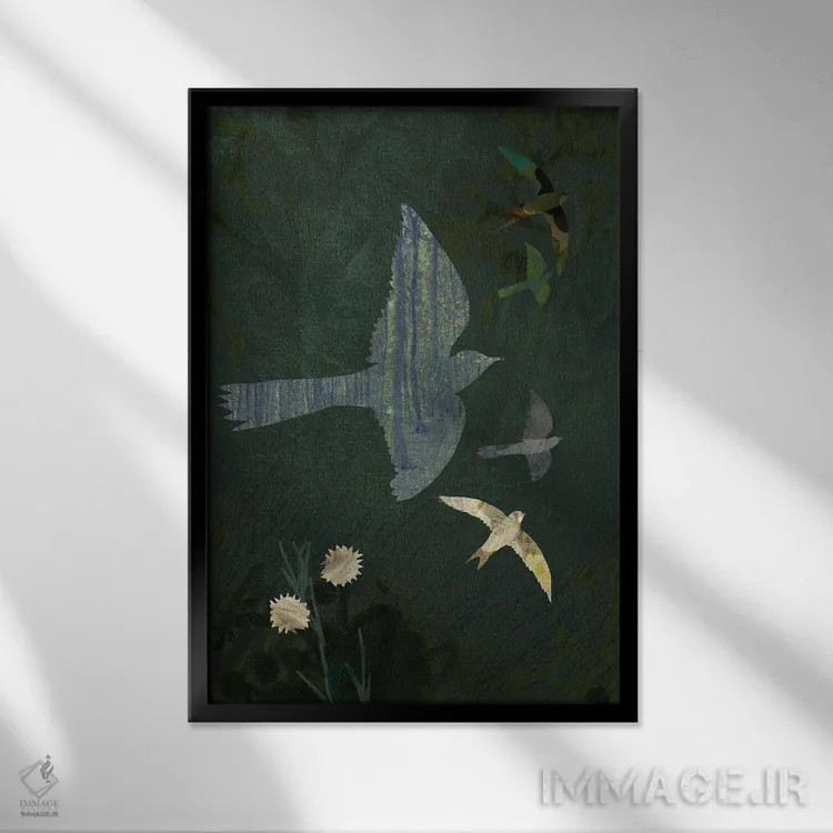 تابلو دکوراتیو صلح اثر کلر وست وود - نمای قابدار مشکی