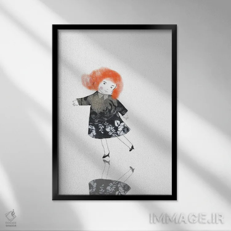 تابلو دکوراتیو لباس جدید اثر کلر وست وود - نمای قابدار مشکی