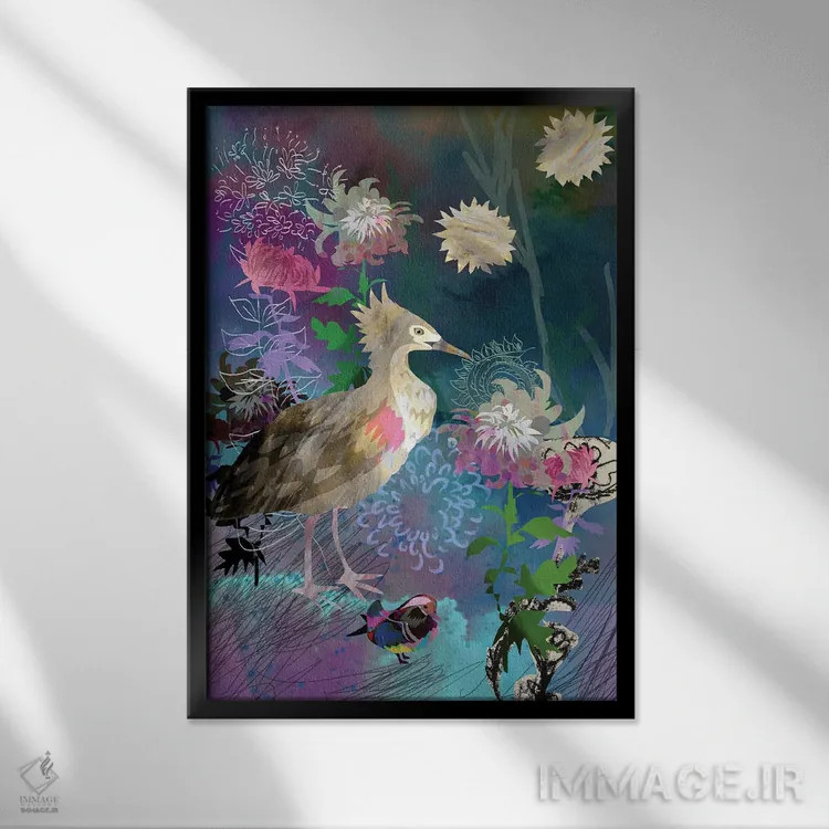 تابلو دکوراتیو شرقی اثر کلر وست وود - نمای قابدار مشکی