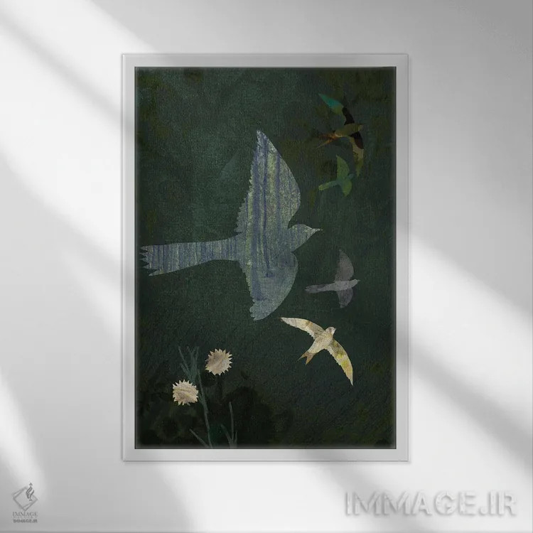 تابلو دکوراتیو صلح اثر کلر وست وود - نمای قابدار سفید