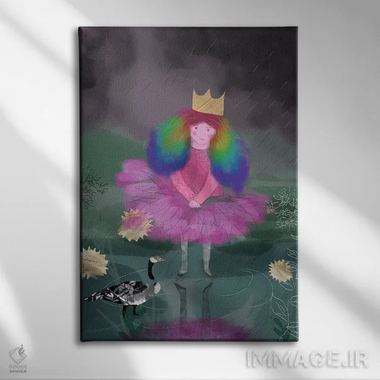 تابلو دکوراتیو مغرور اثر کلر وست وود - نمای روبهرو روی دیوار