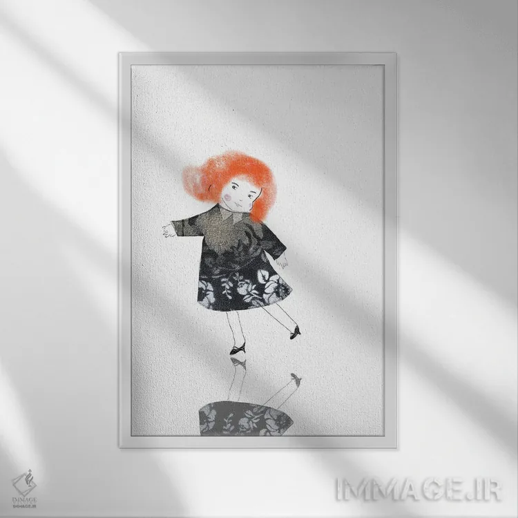 تابلو دکوراتیو لباس جدید اثر کلر وست وود - نمای قابدار سفید