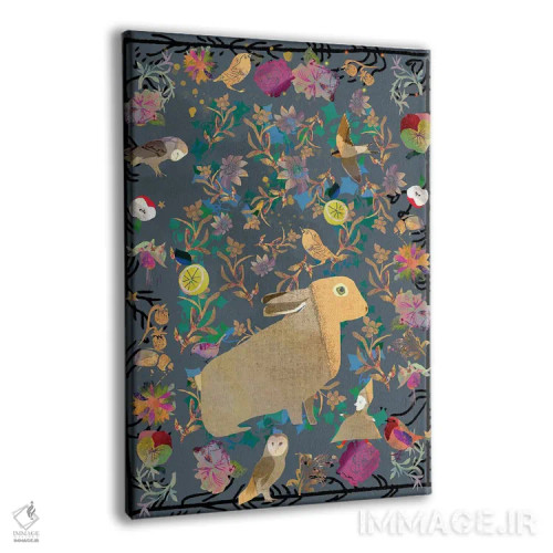 تابلو دکوراتیو خرگوش اثر کلر وست وود - نمای پرسپکتیو محصول