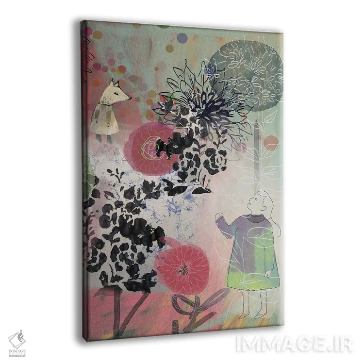 تابلو انتزاعی مرا ببین اثر کلر وست وود - نمای پرسپکتیو محصول