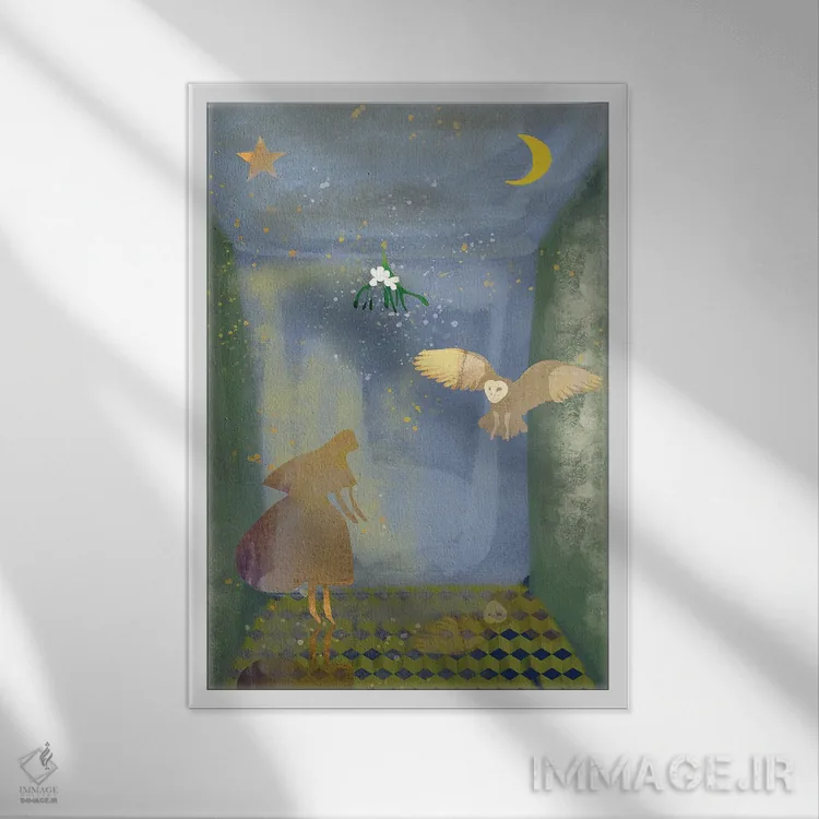 تابلو دکوراتیو اتاق رویاها اثر کلر وست وود - نمای قابدار سفید