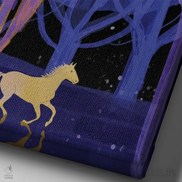 تابلو دکوراتیو آزادانه بدو اثر کلر وست وود - نمای نزدیک بافت بوم