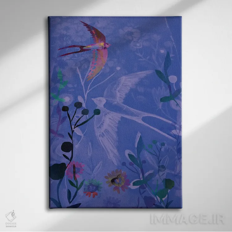 تابلو دکوراتیو پرستو اثر کلر وست وود - نمای روبهرو روی دیوار