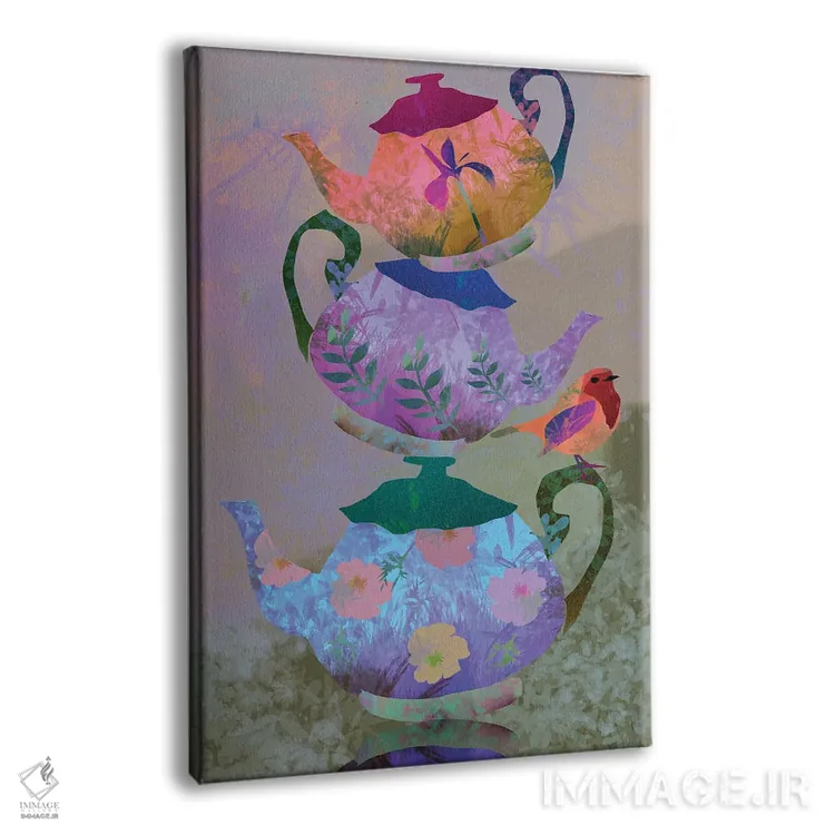 تابلو دکوراتیو قوری اثر کلر وست وود - نمای پرسپکتیو محصول