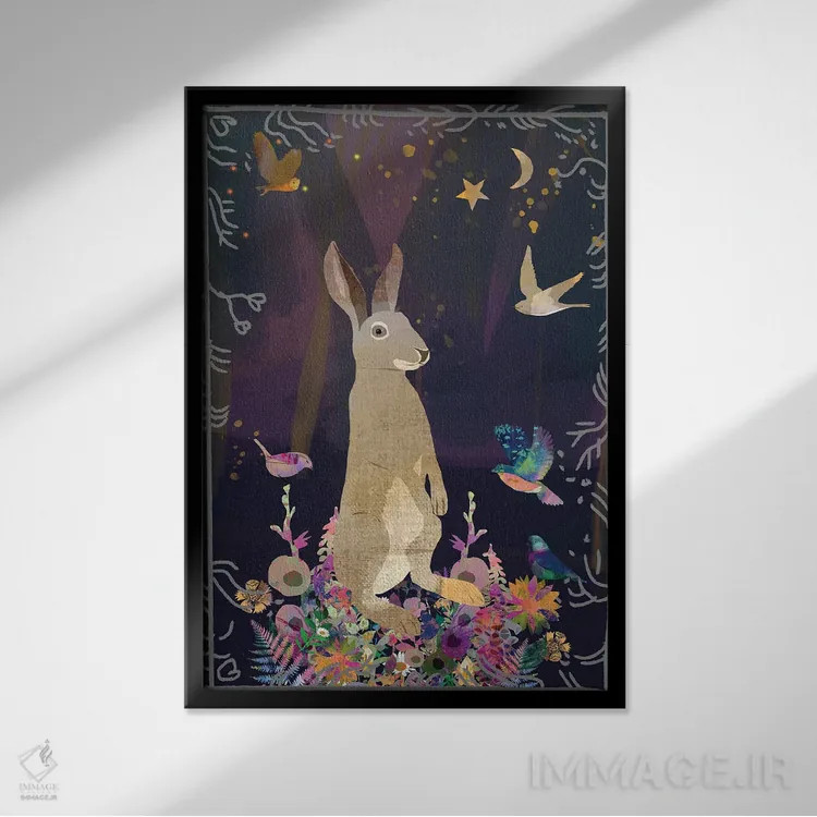 تابلو دکوراتیو با غرور بایست اثر کلر وست وود - نمای قابدار مشکی