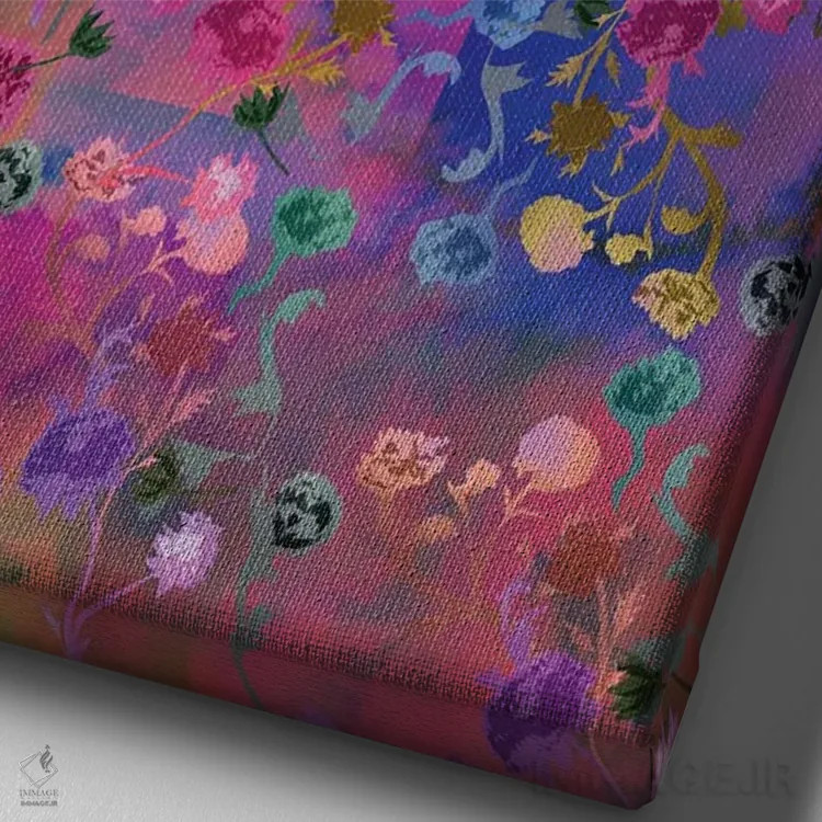 تابلو دکوراتیو روز رویا اثر کلر وست وود - نمای نزدیک بافت بوم