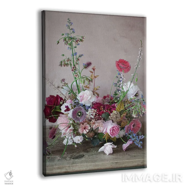 تابلو دکوراتیو شقایق ها و گل صدتومانی اثر کورنلیا وبر - نمای پرسپکتیو محصول