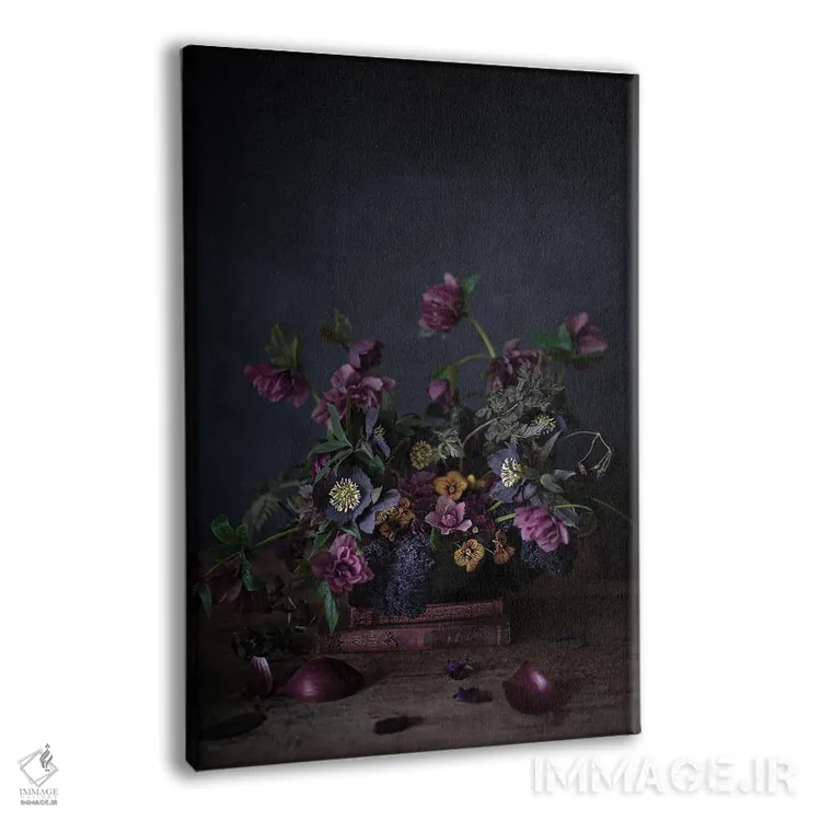 تابلو دکوراتیو گل خربق و کلم اثر کورنلیا وبر - نمای پرسپکتیو محصول