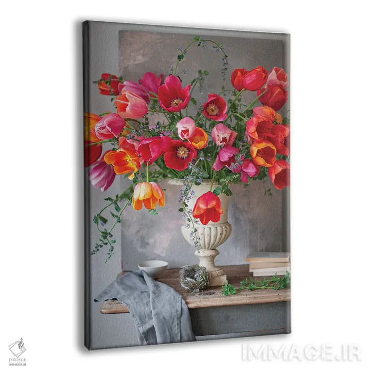 تابلو دکوراتیو لاله های فرانسوی اثر کورنلیا وبر - نمای پرسپکتیو محصول