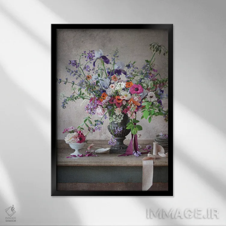 تابلو دکوراتیو لذت های اوایل ژوئن اثر کورنلیا وبر - نمای قابدار مشکی