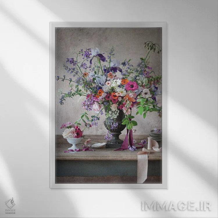 تابلو دکوراتیو لذت های اوایل ژوئن اثر کورنلیا وبر - نمای قابدار سفید