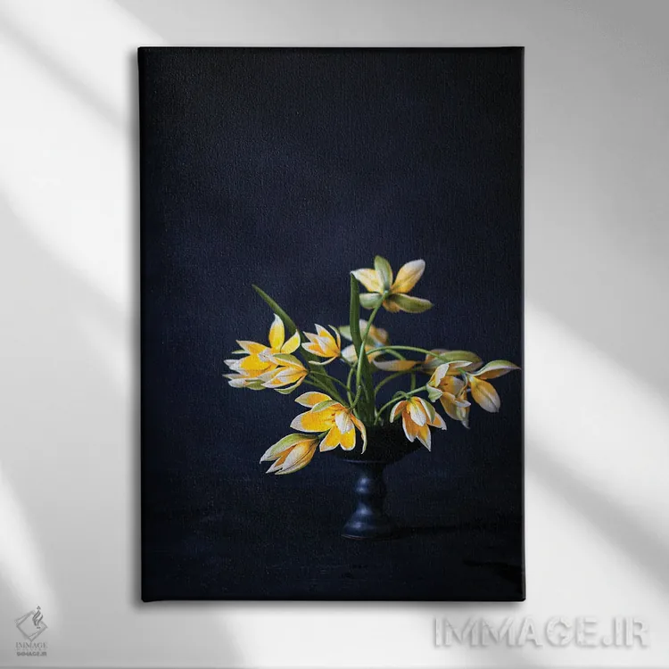 تابلو دکوراتیو لاله تاردا اثر کورنلیا وبر - نمای روبهرو روی دیوار