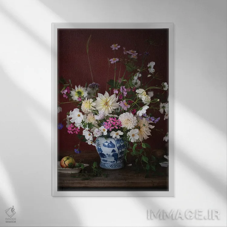 تابلو دکوراتیو وفور ماه اکتبر اثر کورنلیا وبر - نمای قابدار سفید