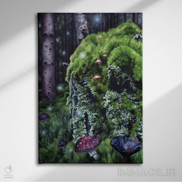 تابلو دکوراتیو قلمروهای پنهان اثر کریستینا ریج وی - نمای روبهرو روی دیوار