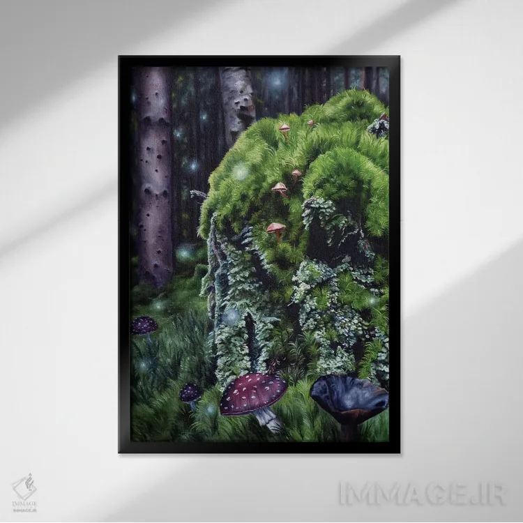 تابلو دکوراتیو قلمروهای پنهان اثر کریستینا ریج وی - نمای قابدار مشکی