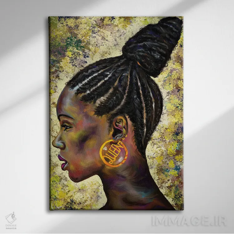 تابلو دکوراتیو بافته شده در ردیف های ذرت مانند اثر کریکس توور ادوین - نمای روبهرو روی دیوار