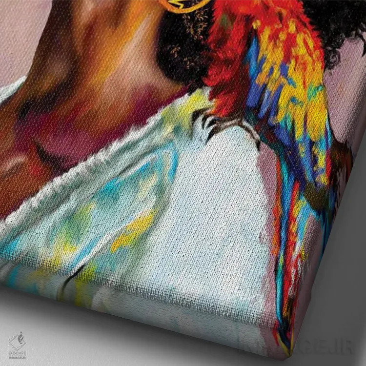 تابلو دکوراتیو لیزا اثر کریکس توور ادوین - نمای نزدیک بافت بوم