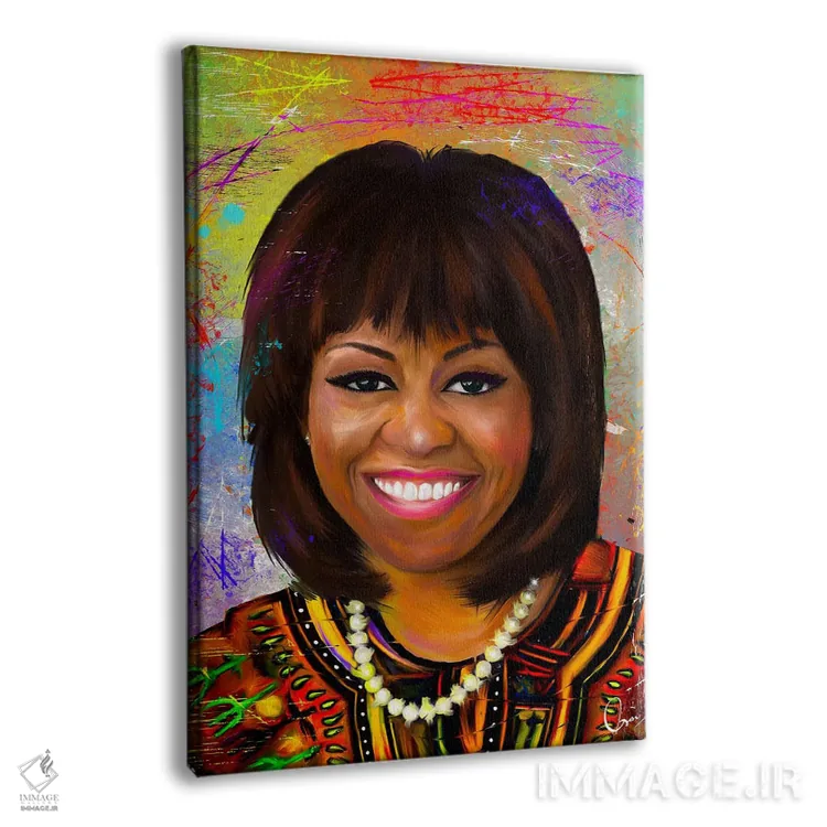 تابلو دکوراتیو میشل اوباما اثر کریکس توور ادوین - نمای پرسپکتیو محصول