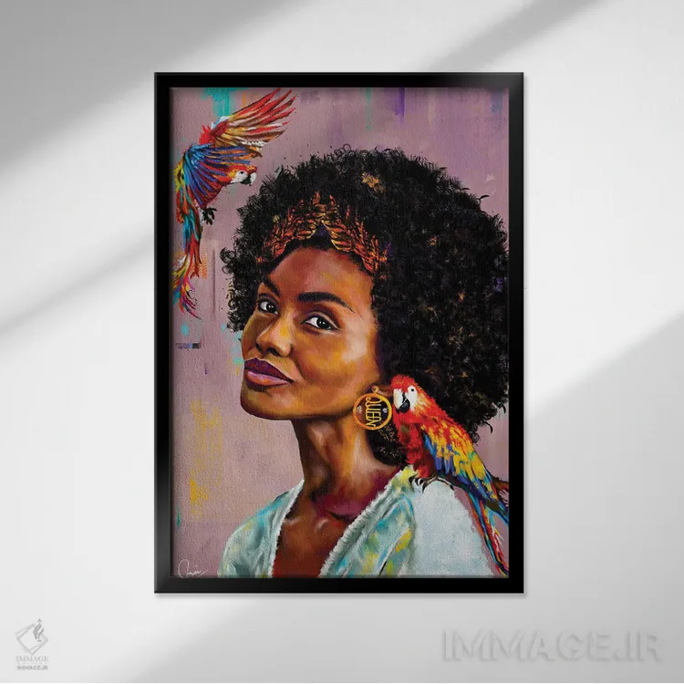 تابلو دکوراتیو لیزا اثر کریکس توور ادوین - نمای قابدار مشکی