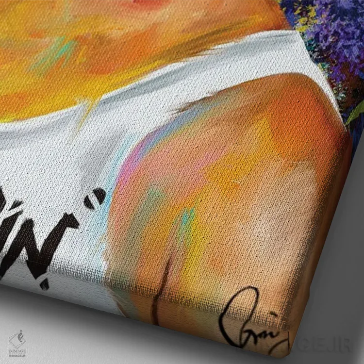 تابلو دکوراتیو پوشیده در ملانین اثر کریکس توور ادوین - نمای نزدیک بافت بوم