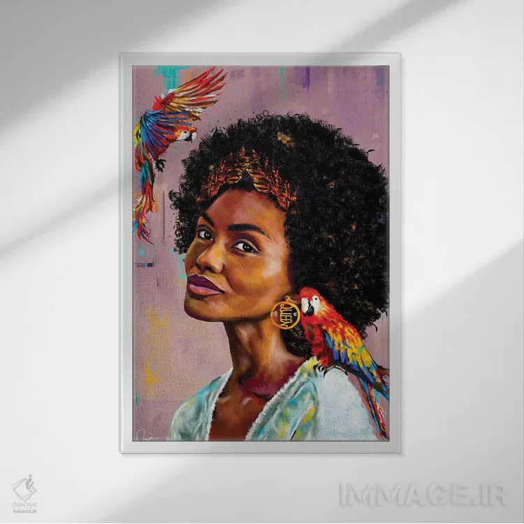 تابلو دکوراتیو لیزا اثر کریکس توور ادوین - نمای قابدار سفید