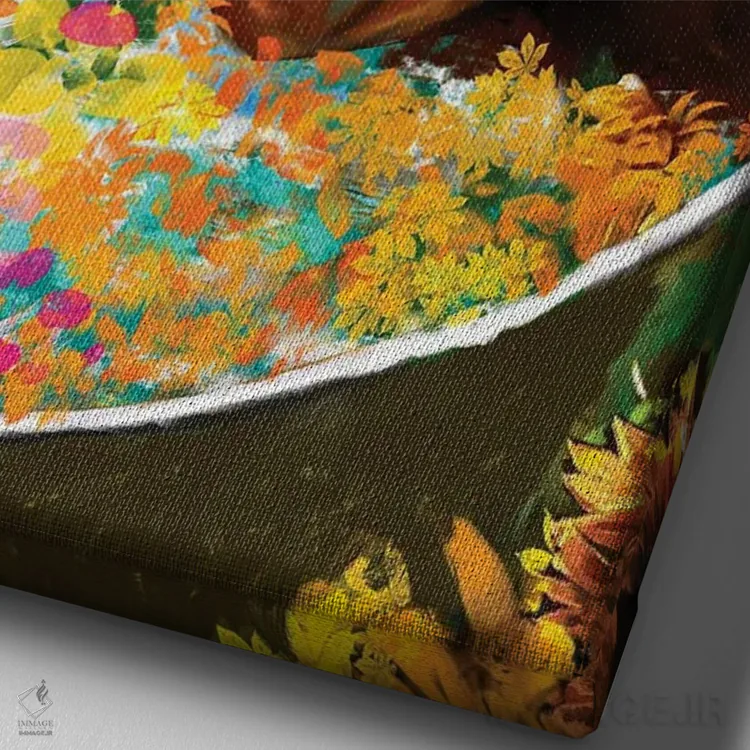 تابلو دکوراتیو دختر پوست قهوه ای "امید" اثر کریکس توور ادوین - نمای نزدیک بافت بوم