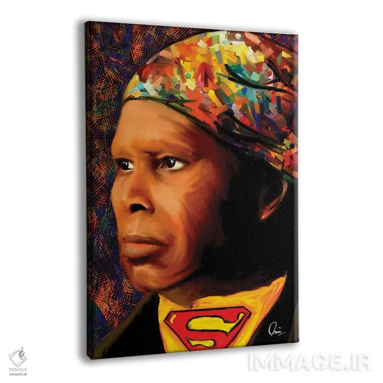 تابلو دکوراتیو هریت تابمن ابرقهرمان اثر کریکس توور ادوین - نمای پرسپکتیو محصول
