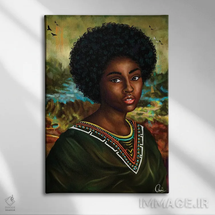 تابلو دکوراتیو مونالیزای ملانین اثر کریکس توور ادوین - نمای روبهرو روی دیوار