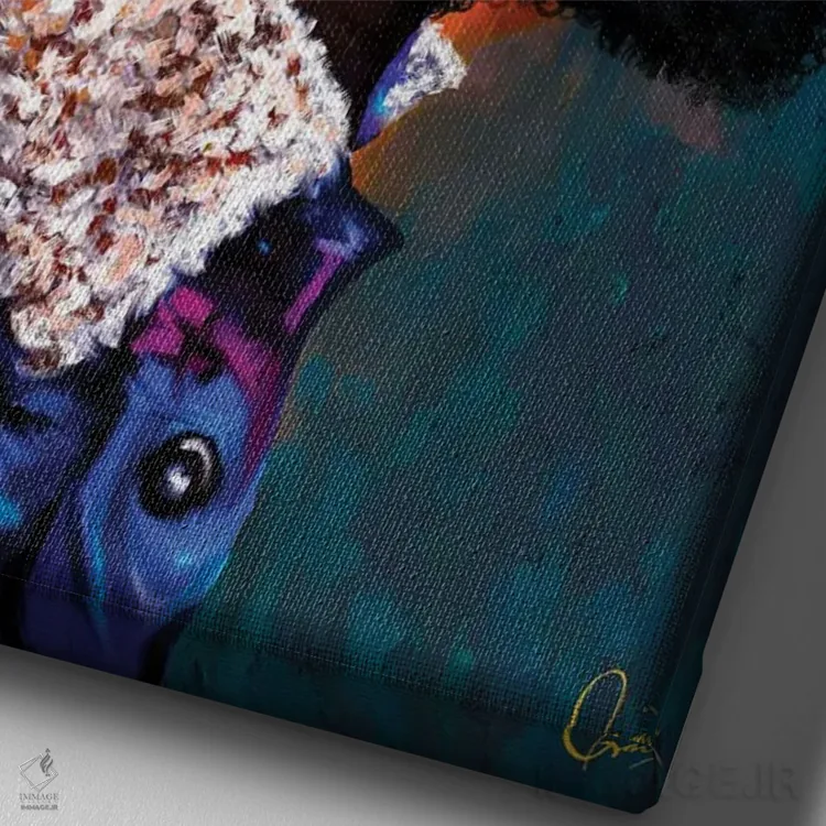 تابلو دکوراتیو نیپسی هاسل اثر کریکس توور ادوین - نمای نزدیک بافت بوم