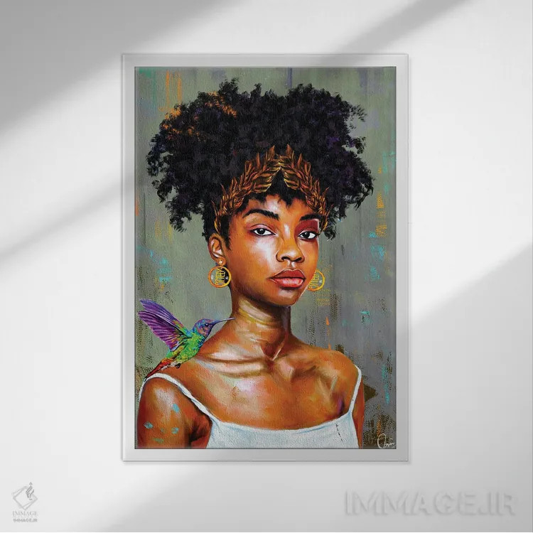 تابلو دکوراتیو مونا اثر کریکس توور ادوین - نمای قابدار سفید