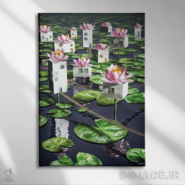 تابلو دکوراتیو ارتباطات اثر سینتیا دکر - نمای روبهرو روی دیوار