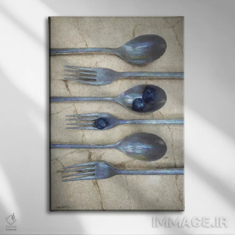 تابلو دکوراتیو آشپزی ۱ اثر سینتیا دکر - نمای روبهرو روی دیوار