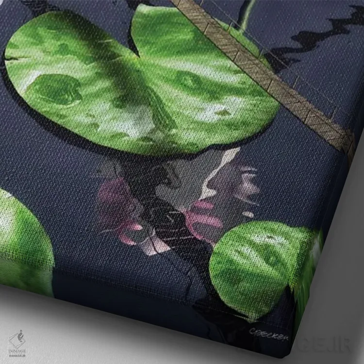 تابلو دکوراتیو ارتباطات اثر سینتیا دکر - نمای نزدیک بافت بوم