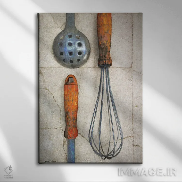 تابلو دکوراتیو آشپزی ۲ اثر سینتیا دکر - نمای روبهرو روی دیوار