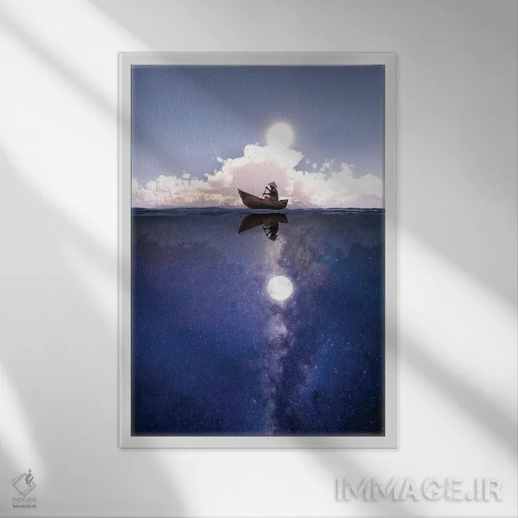 تابلو دکوراتیو فراشب اثر سینتیا دکر - نمای قابدار سفید