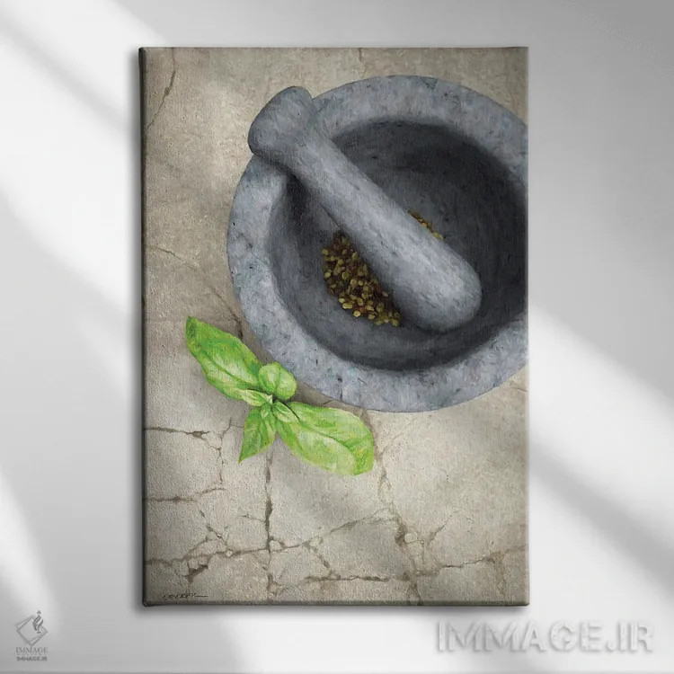 تابلو دکوراتیو آشپزی ۳ اثر سینتیا دکر - نمای روبهرو روی دیوار