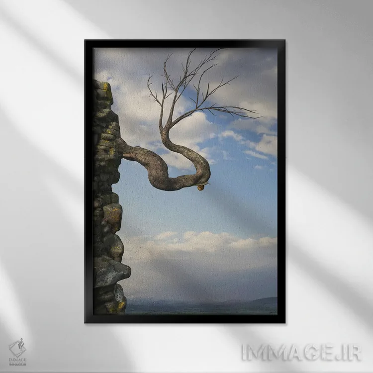 تابلو دکوراتیو معتاد به آدرنالین اثر سینتیا دکر - نمای قابدار مشکی