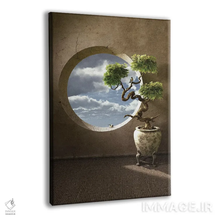 تابلو دکوراتیو هایکو اثر سینتیا دکر - نمای پرسپکتیو محصول